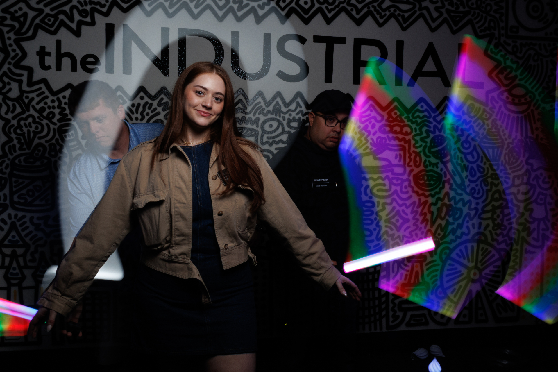 Light painting activation at The Industrial